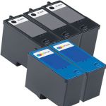 Dell (Series 9) MK992 Black &amp; MK993 Color 5-pack Ink Cartridges