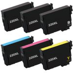 Epson 220XL T220XL Black &amp; Color 6-pack HY Ink Cartridges