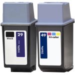 HP 29 Black &amp; HP 49 Color 2-pack Ink Cartridges