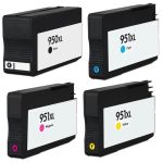 HP 950XL &amp; 951XL Black &amp; Color 4-pack High Yield Ink Cartridges