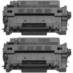 HP CE255A Toner Cartridges - Black - 2-Pack
