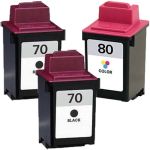 Lexmark #70 Black &amp; #80 Color 3-pack Ink Cartridges