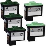 Lexmark #17 Black &amp; #27 Color 5-pack Ink Cartridges
