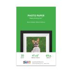 Premium Woven Textured Inkjet Photo Paper (4X6) 20 sheets - Resin Coated