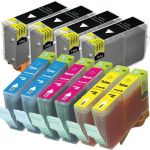 Canon BCI-3eBK &amp; BCI-6 Black &amp; Color 10-pack Ink Cartridges