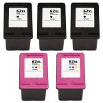 HP 62XL ink combo pack of 5
