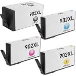 HP 902XL Black &amp; Color 4-pack High Yield Ink Cartridges