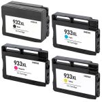 HP 932XL &amp; 933XL Black &amp; Color 4-pack High Yield Ink Cartridges