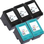 HP 92 Black &amp; HP 93 Color 5-pack Ink Cartridges