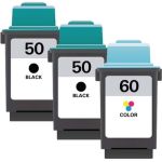 Lexmark #50 Black &amp; #60 Color 3-pack Ink Cartridges