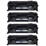 HP 80X (CF280X) 4-pack High Yield Black Toner Cartridges