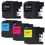 5-Pack LC203XL Compatible Ink Cartridges For Brother MFC-J4620DW / J5520DW