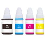 Canon Ink GI-21 MegaTank Refill Bottles 4-Pack: 1 Black, 1 Cyan, 1 Magenta and 1 Yellow