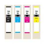 High Capacity Epson 748XL Ink Cartridges Combo Pack of 4 : 1 Black, 1 Cyan, 1 Magenta, 1 Yellow