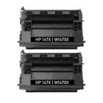 High Yield HP 147X Black Toner Cartridges 2-Pack