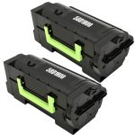 High Yield Lexmark 58D1H00 Toner Cartridges Black Combo Pack of 2