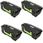 High Yield Lexmark Combo 58D1H00 Toner 4-Pack