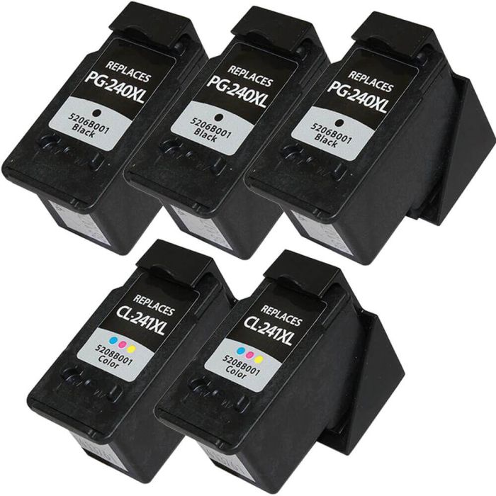 Canon PG-240XL Black & CL-241XL Color 5-pack High Yield Ink Cartridges