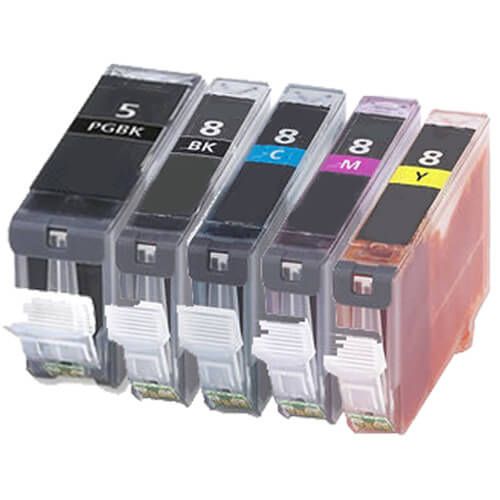 Canon PGI-5 & CLI-8 Black & Color 5-pack Ink Cartridges