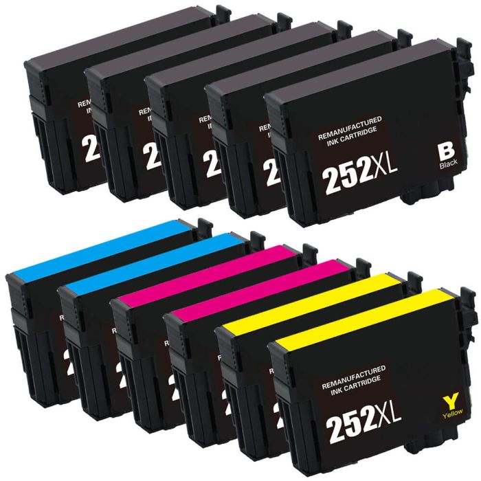 Epson 252XL T252XL Black & Color 11-pack HY Ink Cartridges