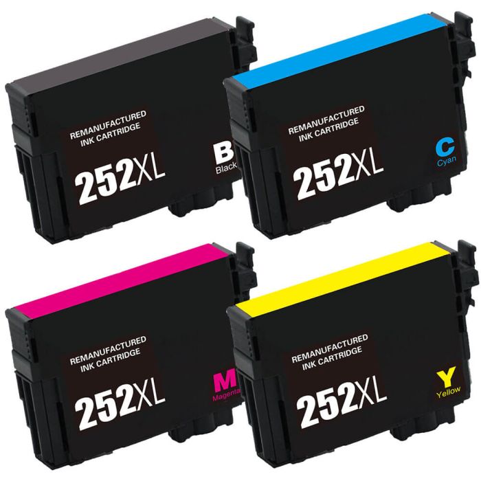 Epson 252XL T252XL Black & Color 4-pack HY Ink Cartridges