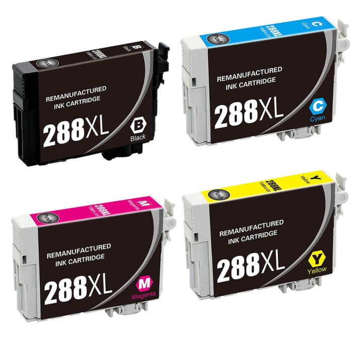 Epson 288XL T288XL Black & Color 4-pack HY Ink Cartridges
