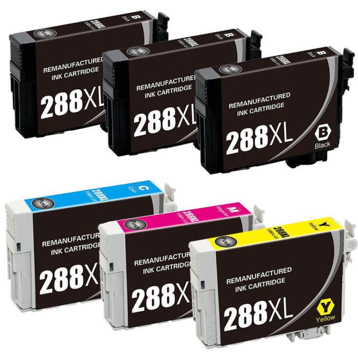 Epson 288XL T288XL Black & Color 6-pack HY Ink Cartridges