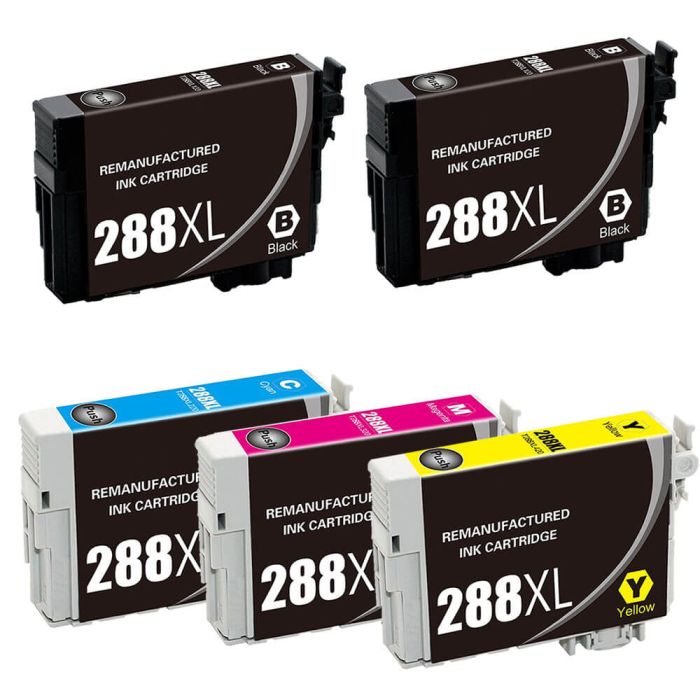 Epson 288XL T288XL Black & Color 5-pack HY Ink Cartridges