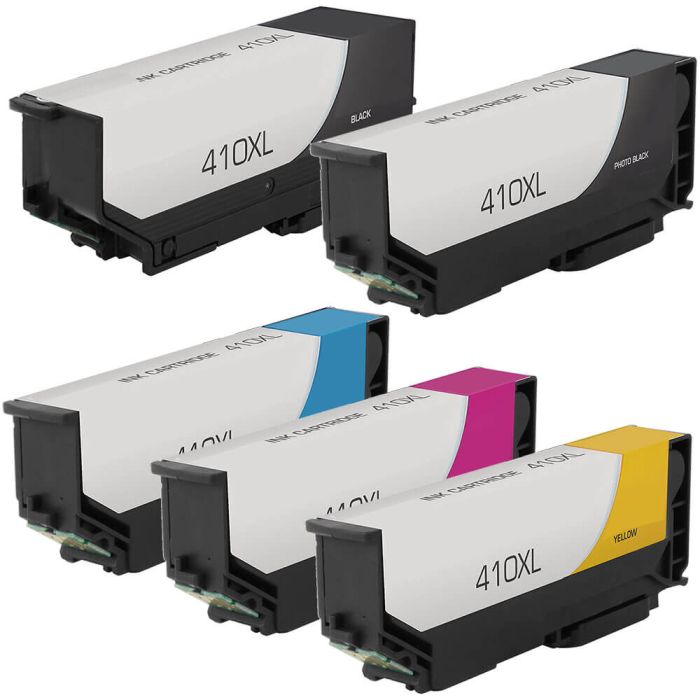 Epson 410XL T410XL Black & Color 5-pack HY Ink Cartridges