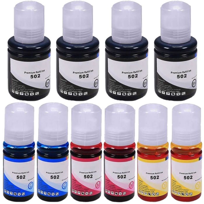 Epson 502 T502 Black & Color 10-pack Ink Bottles