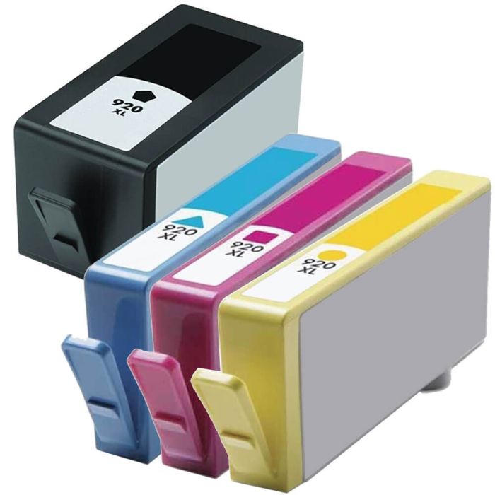 HP 920XL Black & Color 4-pack High Yield Ink Cartridges