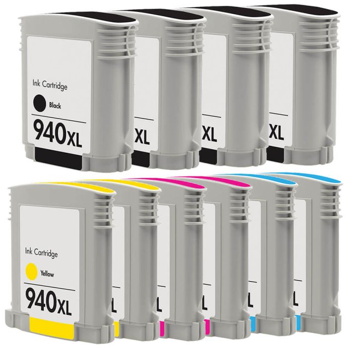 HP 940XL Black & Color 10-pack High Yield Ink Cartridges