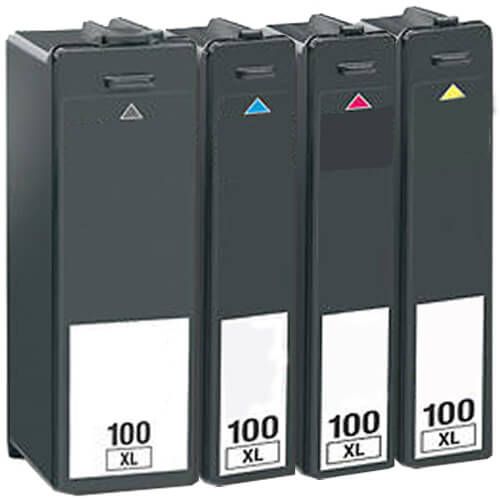 Lexmark 100XL Black & Color 4-pack High Yield Ink Cartridges