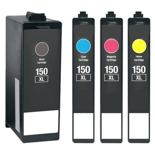 Lexmark 150XL Black & Color 4-pack High Yield Ink Cartridges