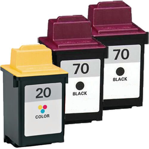 Lexmark #70 Black & #20 Color 3-pack Ink Cartridges