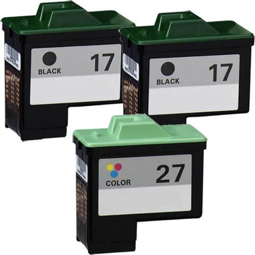 Lexmark #17 Black & #27 Color 3-pack Ink Cartridges