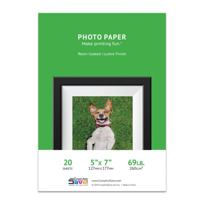 Premium 5 x 7 Lustre Inkjet Photo Paper