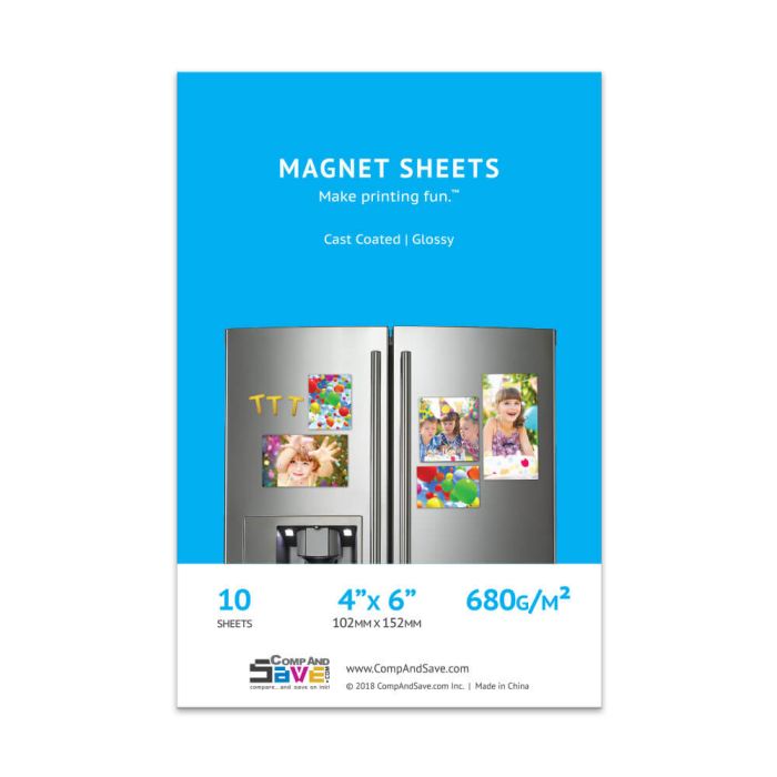 Premium 4x6 Glossy Magnet Sheets - 10 sheets