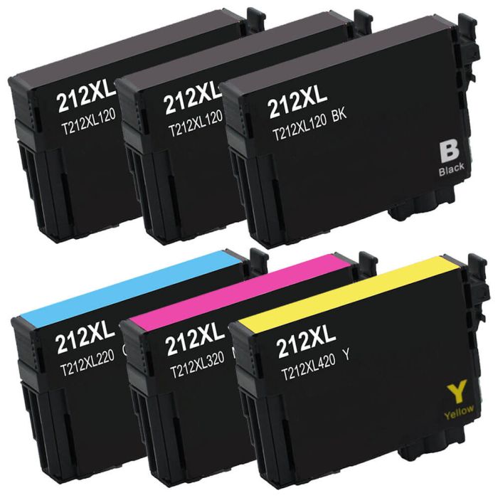 Epson 212XL Ink Cartridges Combo Pack 6 High Yield ComboInk