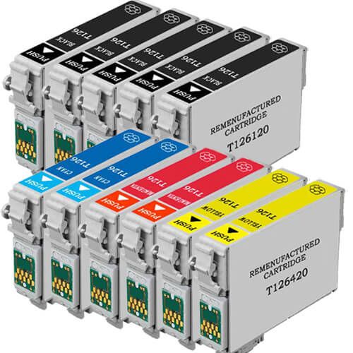 Epson 126 T126 Black & Color 11-pack High Yield Ink Cartridges