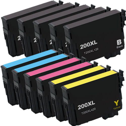 Epson 200XL T200XL Black & Color 11-pack HY Ink Cartridges