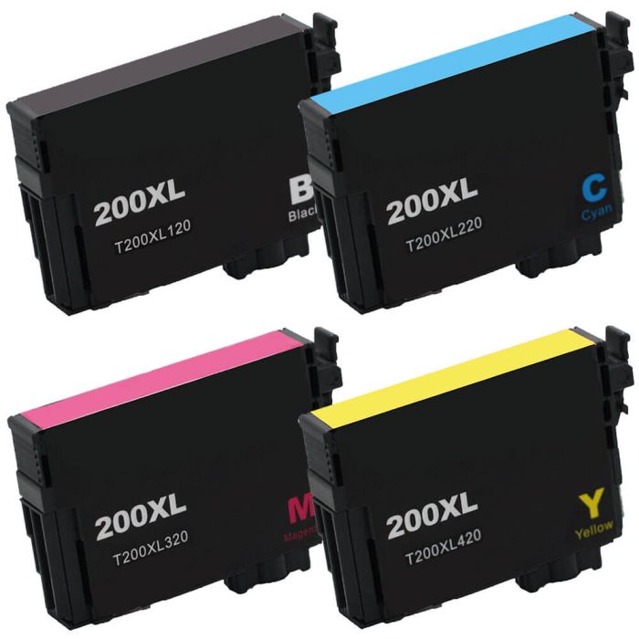 Epson 200XL T200XL Black & Color 4-pack HY Ink Cartridges