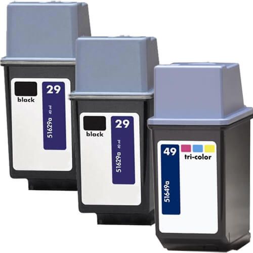 HP 29 Black & HP 49 Color 3-pack Ink Cartridges