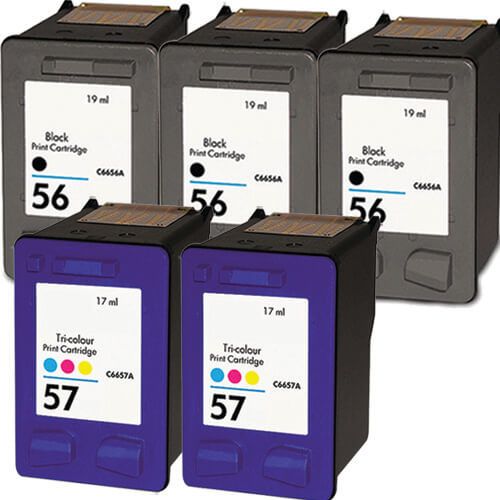 HP 56 Black & HP 57 Color 5-Pack Ink Cartridges