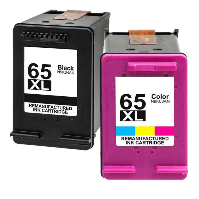 HP 65XL High Yield Black & Color 2-pack Ink Cartridges