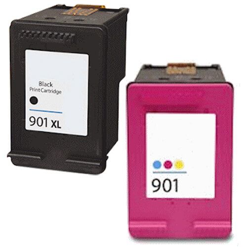 HP 901XL High Yield Black & Color 2-pack Ink Cartridges