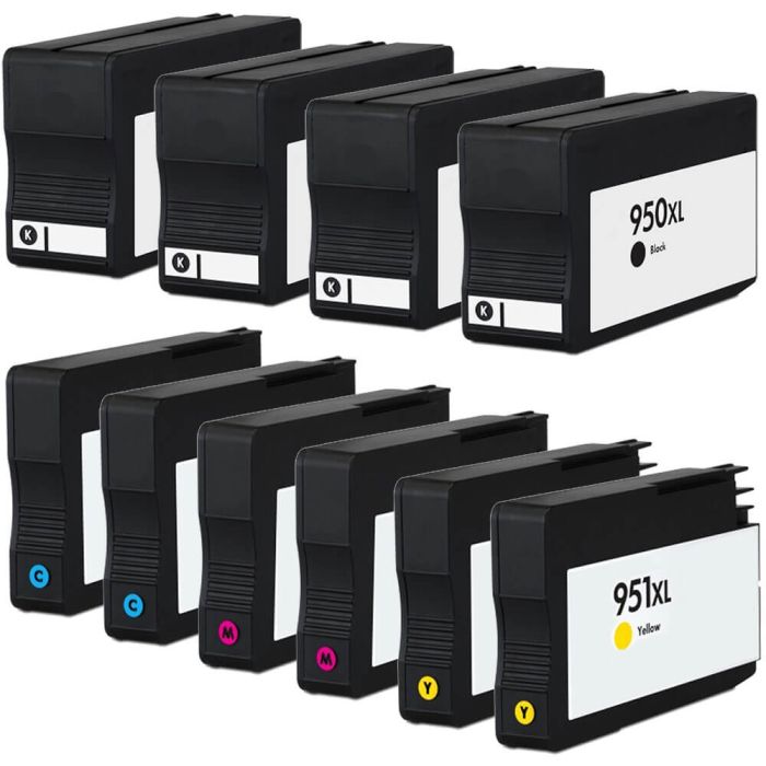 HP 950XL & 951XL Black & Color 10-pack High Yield Ink Cartridges