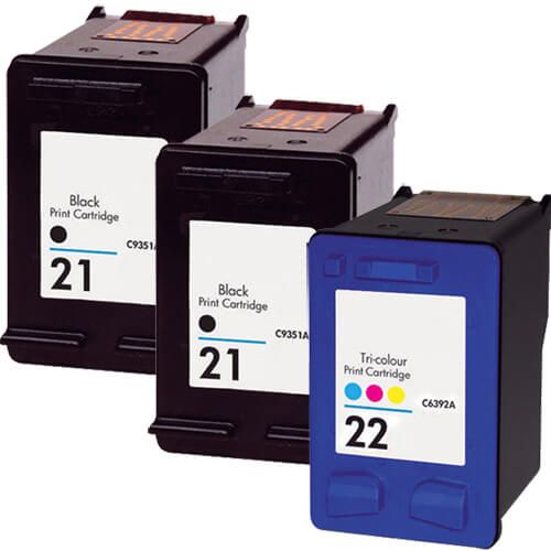 HP 21 Black & HP 22 Color 3-pack Ink Cartridges