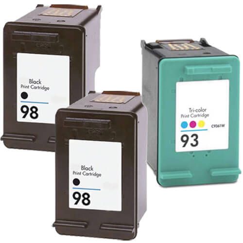 HP 98 Black & HP 93 Color 3-pack Ink Cartridges