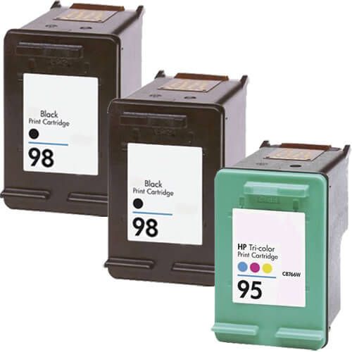 HP 98 Black & HP 95 Color 3-pack Ink Cartridges